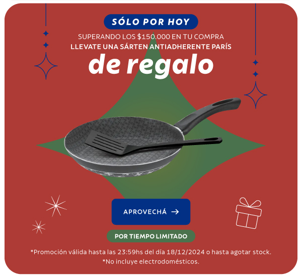 ¡Sólo por hoy! Sartén antiadherente parís de regalo